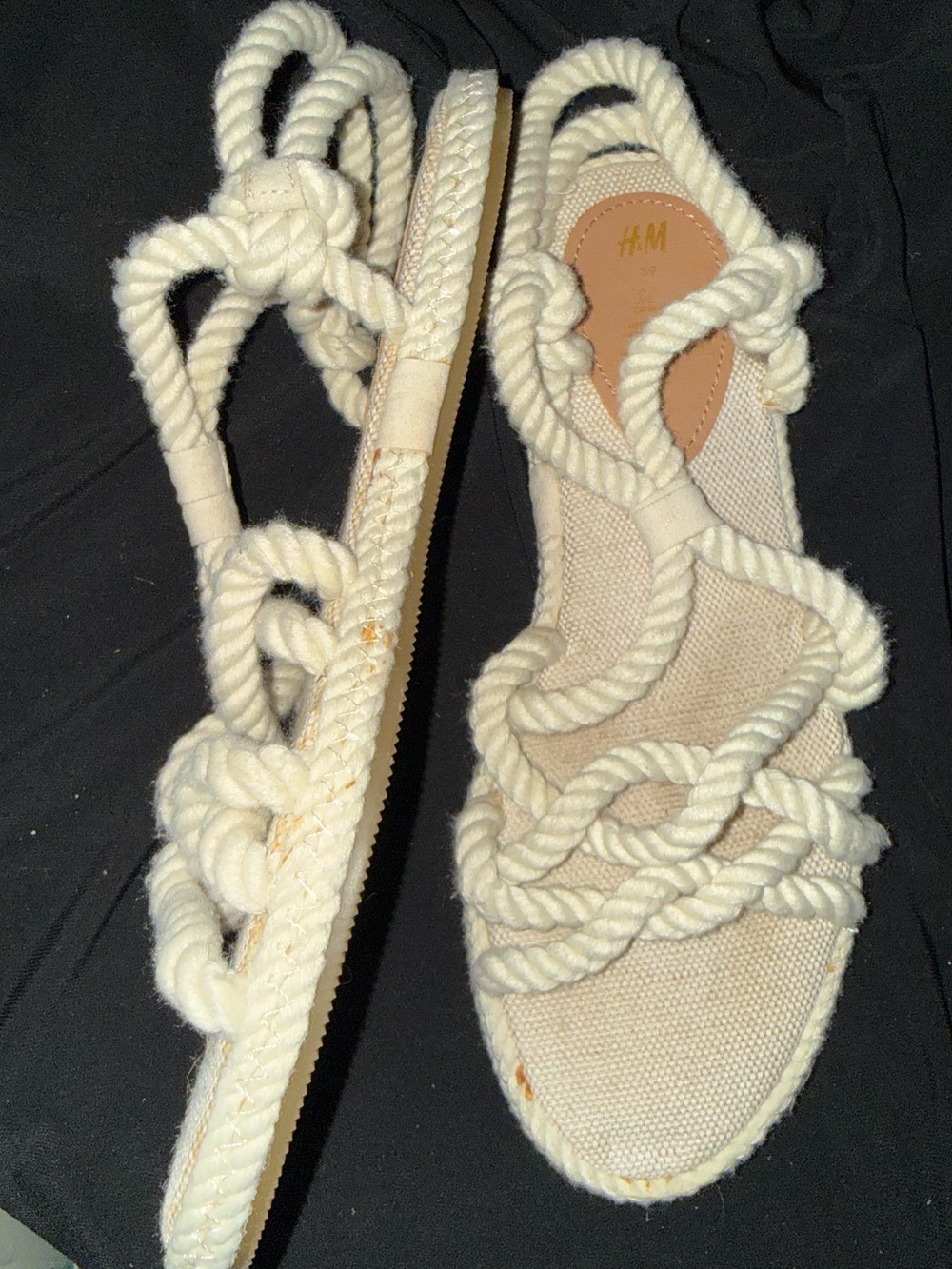 H&M Ivory Rope Gladiator Sandals - Women's - Picture 2 of 4